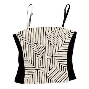 Andrea Rosati Black/White Abstract Camisole